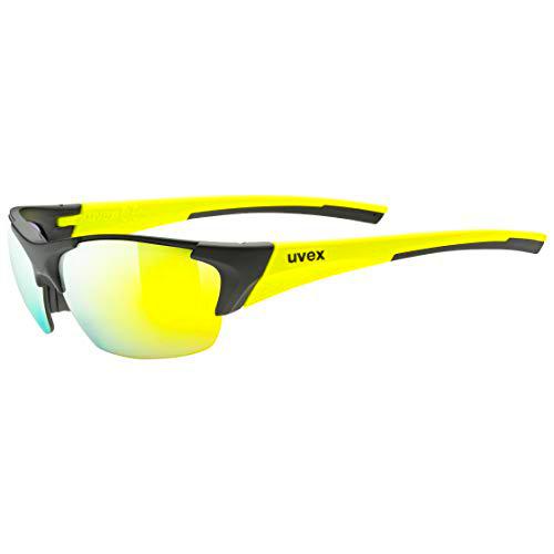 Uvex blaze III Gafas de deporte, Adultos unisex, black mat yellow/yellow, one size