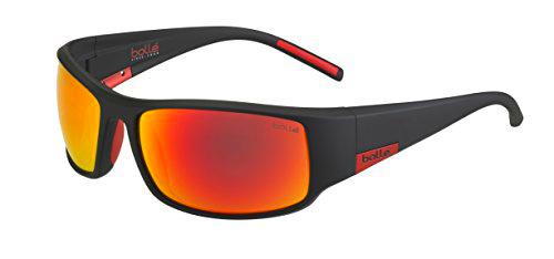 bollé King Gafas, Unisex Adulto, Negro (Mate) / Rojo, L