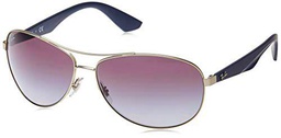 Ray-Ban RB 3526 Gafas de sol, Matte Silver, 63 para Hombre