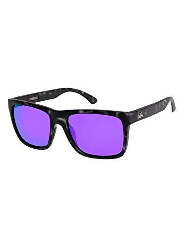 Quiksilver Charger-Gafas De Sol para Hombre, Brown/Black/Purple-Combo, 1Sz