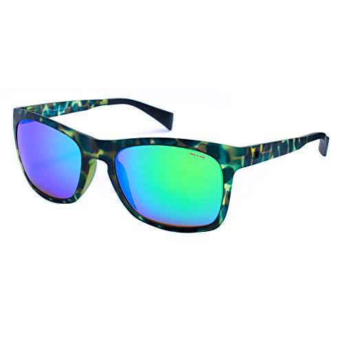 italia independent 0112-035-000 Gafas de sol, Negro/Verde, 54 Unisex