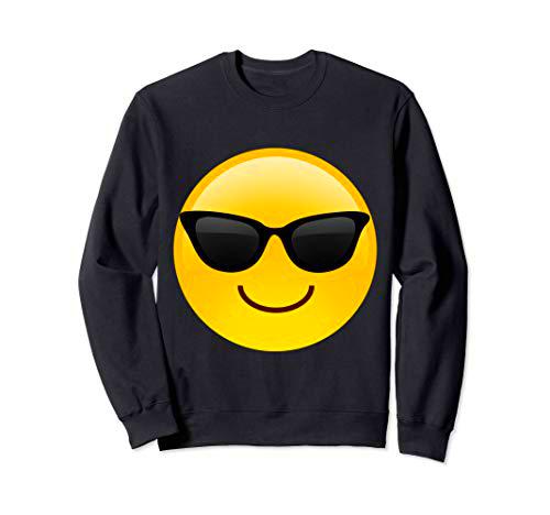 Emoji Cool Shades Smiley Face Gafas de sol Confiado Sudadera