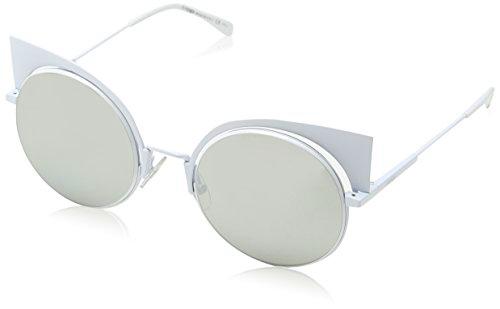 FENDI FF 0177/S SS DMV Gafas de sol, Blanco (White/Grey Grey Speckled Silver)