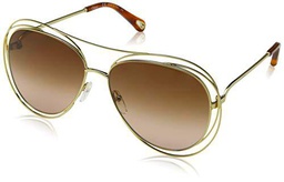 Chloé Ce134S 791 61 Gafas de sol, Gold/Havana/Brown Lens, Mujer