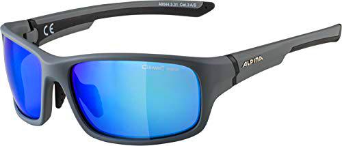 alpina LYRON S Gafas Deportivas, Unisex Adulto, Gris y Negro Mate