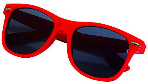 TOPICO Gafas de Sol Unisex Juvenil estilosas, Rojas