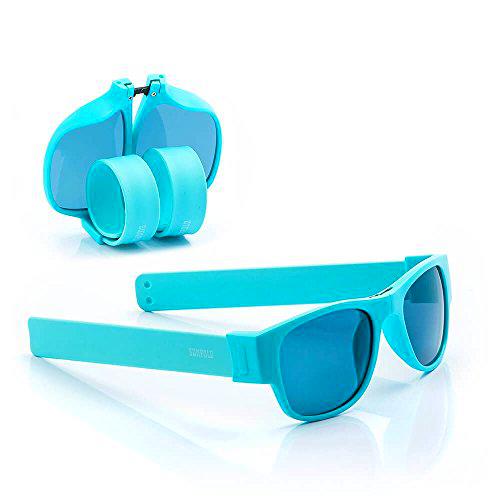 Sunfold Pastel Gafas de Sol Enrollables, Hombre, Azul