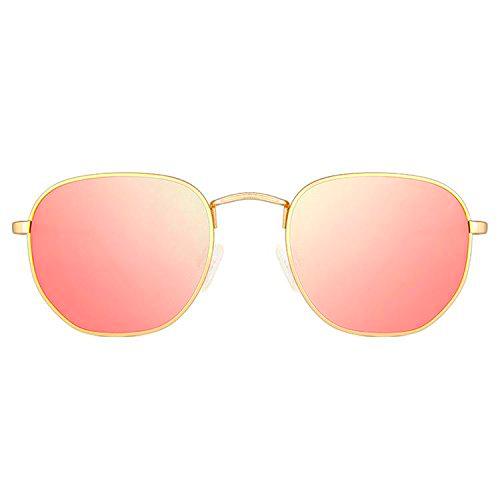 Maltessa Soho Gafas de sol, Dorado/Rosa, 52 Unisex