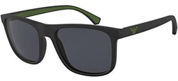 Emporio Armani 0EA4129 Gafas de sol, Matte Black, 56 para Hombre