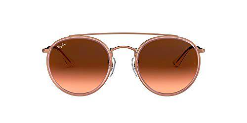 Ray-Ban 0RB3647N, Gafas de Sol Unisex Adulto, Rosa (Bronze Copper/Brown Gradient), 51