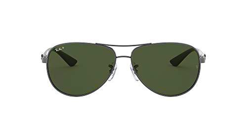 Ray-Ban Tech Aviator Sunglasses in Arista Gold Brown RB8313 001 51 61, Gun, 61 mm