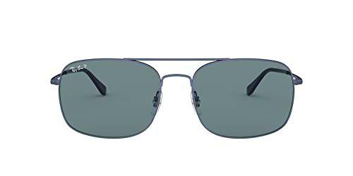 Ray-Ban 0RB3611 Gafas de Sol, Matte Blue, 59 Unisex