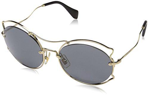 Miu Miu 0MU50SS ZVN9K1 57 Gafas de sol, Dorado (Pale Gold/Grey), Mujer