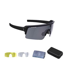 BBB Gafas Deportivas para Bicicleta de montaña con Cristales Grandes de Grilamid para Hombre y Mujer