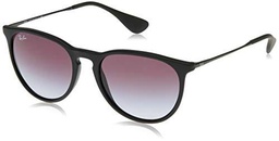 Ray-Ban Gafas de sol, Erika, Negro (622/8G), con lente Gris Degradada