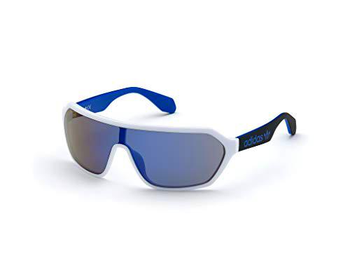 adidas OR0022 Gafas, White/BLU Mirror, 00 Unisex Adulto