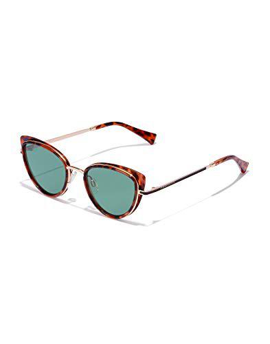 HAWKERS Feline Gafas de Sol, Carey/Verde, One Size para Mujer