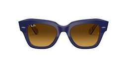 Ray-Ban 0RB2186 Gafas, Blue ON Stripes Orange/Blue, 49 Unisex