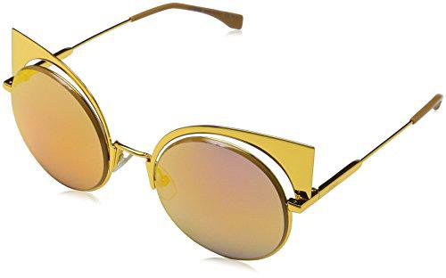 FENDI FF 0177/S OJ 001 Gafas de Sol, Amarillo (Yellow Gold/Fuchsia Gold Marl)