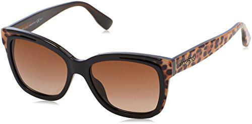 Jimmy Choo BEBI/S J6 PUE 53 gafas de sol, Negro (Animalier Bk/Brown Sf), Mujer