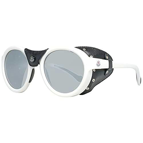 MONCLER ML0046 21C 52 Gafas de Sol, Blanco (Bianco/Fumo Specchiato)