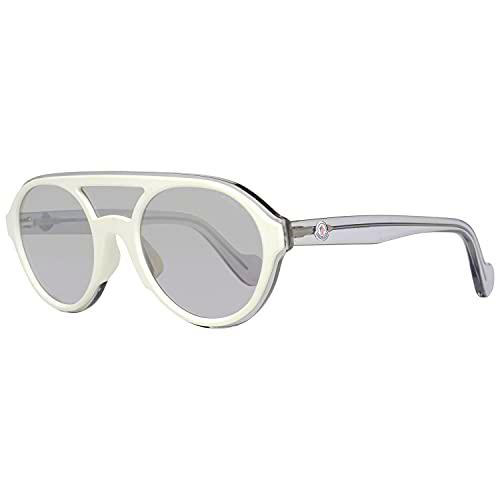 MONCLER ML0052 21C 00 Gafas de sol, Blanco (Bianco/Fumo Specchiato)