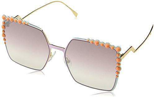 FENDI FF 0259/S NQ 35J Gafas de sol, Rosa (Pink/Brown Smoke Slv)