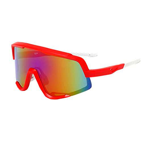 Aiyrchin Gafas De Sol Deportivas Polarizadas Gafas Protectoras para Ojos Deportivos Gafas De Sol De Ciclismo para Montar En Rojo