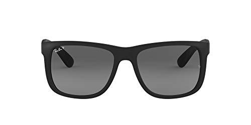 Ray-Ban Justin RB4165 - Gafas de sol Unisex, Negro (Black Rubber), 55 mm