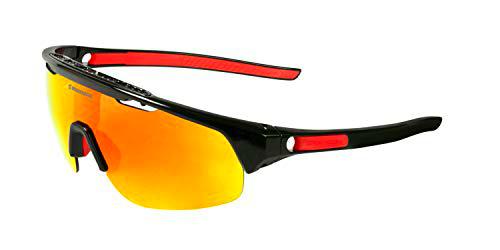 NORTHWEEK Cycling Urkiola Gafas, Negro -Naranja, Adulto Unisex Adulto