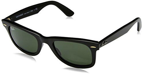 Ray-Ban Wayfarer Gafas de sol Rectangulares, Polarizadas, 54, Negro