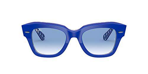 Ray-Ban 0RB2186 Gafas, Blue ON Vichy Blue/White, 49 Unisex