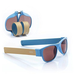 Sunfold Accent Gafas de Sol Enrollables, Hombre, Azul y Gris