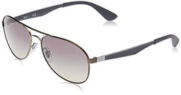 Ray-Ban RB 3549 Gafas de Sol, Matte Gunmetal, 58 para Hombre