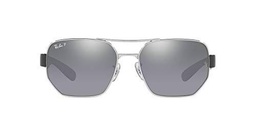 Ray-Ban 0RB3672 Gafas, Silver, 60 Unisex Adulto