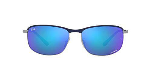 Ray-Ban 0RB3671CH Gafas, Blue ON Gunmetal, 60 Unisex Adulto