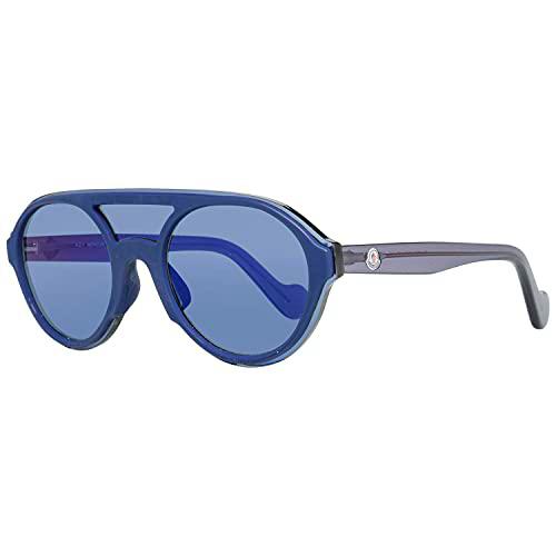 MONCLER ML0052 91C 00 Gafas de Sol, Azul (BLU Op/Fumo Specchiato)