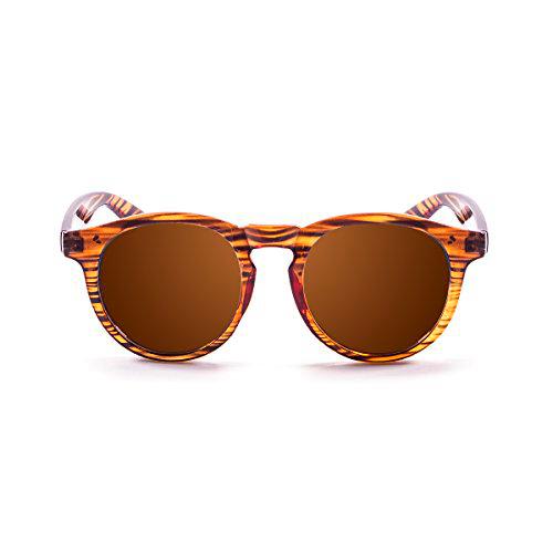 Paloalto Sunglasses Newport Gafas de Sol Unisex, Stripped Brown