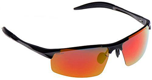 Cressi XDB100253 Gafas de Sol, Unisex Adulto, Negro Brillante/Lentes Naranja, Cabrio