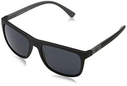 EMPORIO ARMANI 0EA4079 Gafas de sol, Matte Black, 57 para Hombre