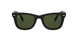 Ray-Ban Folding Wayfarer Sunglasses, Black, 54 mm para Hombre