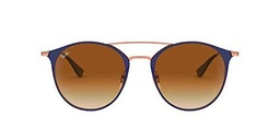 Ray-Ban 0RB3546 Gafas de sol, Copper On Top Dark Blue, 48 Unisex