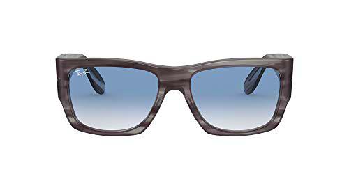 Ray-Ban 0RB2187 Gafas, Striped Grey, 54 Unisex