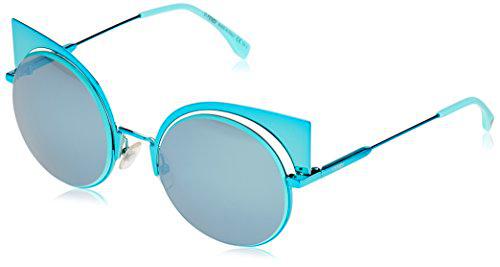 FENDI FF 0177/S T7 W5I 53 Gafas de Sol, Turquesa (Aqua/Blue Grey Speckled), Mujer