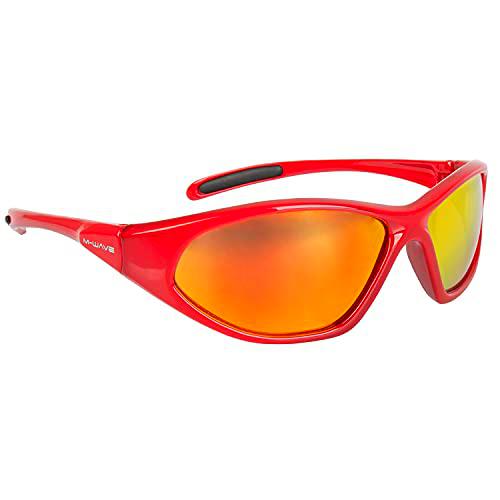 M-Wave Rayon Kids, Gafas de Sol Unisex niños, Rojo