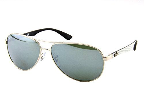 Ray-Ban Carbon Fibre Gafas de sol, Silver, 58 para Hombre