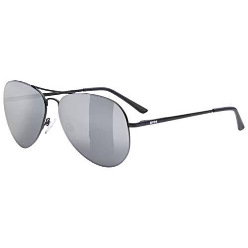 Uvex lgl 45 Gafas de Sol, Unisex-Adult, Black Mat/Silver, One Size