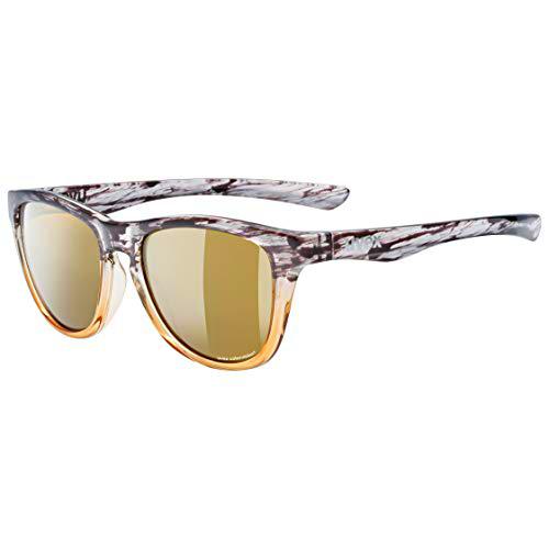 uvex lgl 48 CV Gafas de Sol, Unisex-Adult, Amber Transparent/Mirror Champagner, One Size