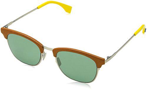 FENDI FF 0228/S QT VGV Gafas de Sol, Verde (Silver Green/Green)