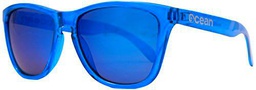 Ocean Sunglasses Sea - Gafas de Sol polarizadas - Montura : Blanco/Azul Transparente- Lentes : Azul Espejo (40002.24)